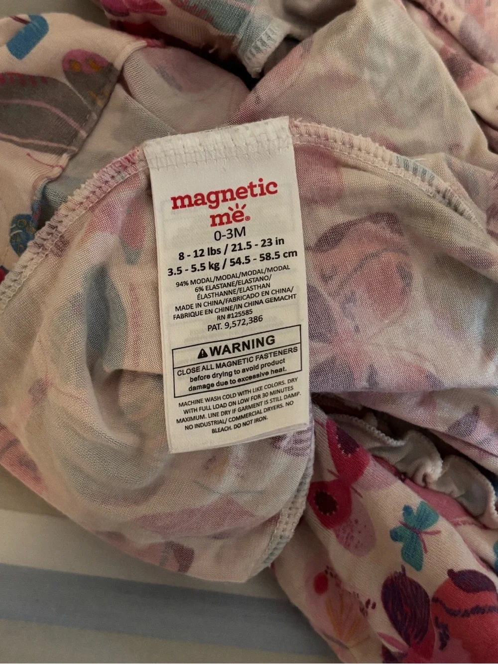 Magnetic Me Pink Butterfly Ruffle Footie